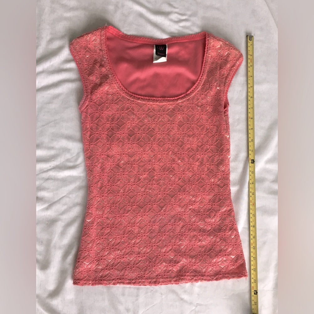 Wrapper pink lace top